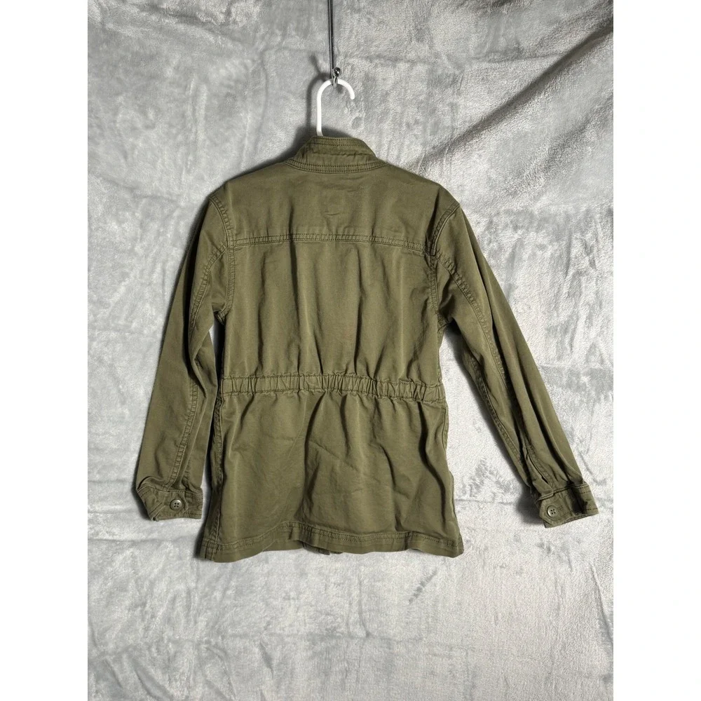 GAP Kids‎ Utility Jacket Khaki Green Cargo Pockets Drawstring Size S 6-7